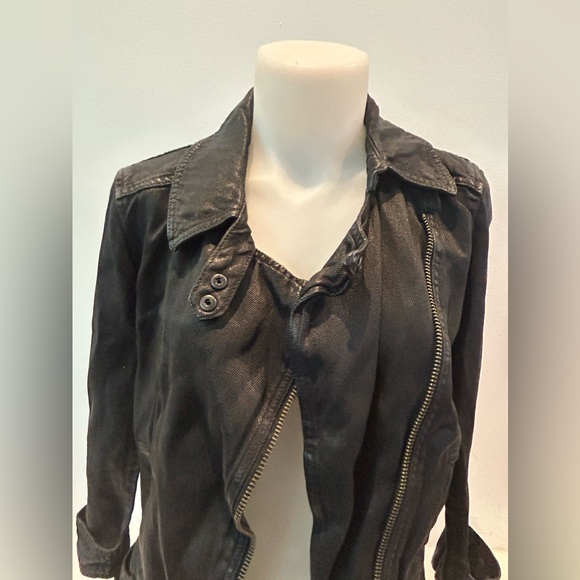 New with tags coated All Saints black jacket. Size 4 USA. So cool. - Picture 5 of 12